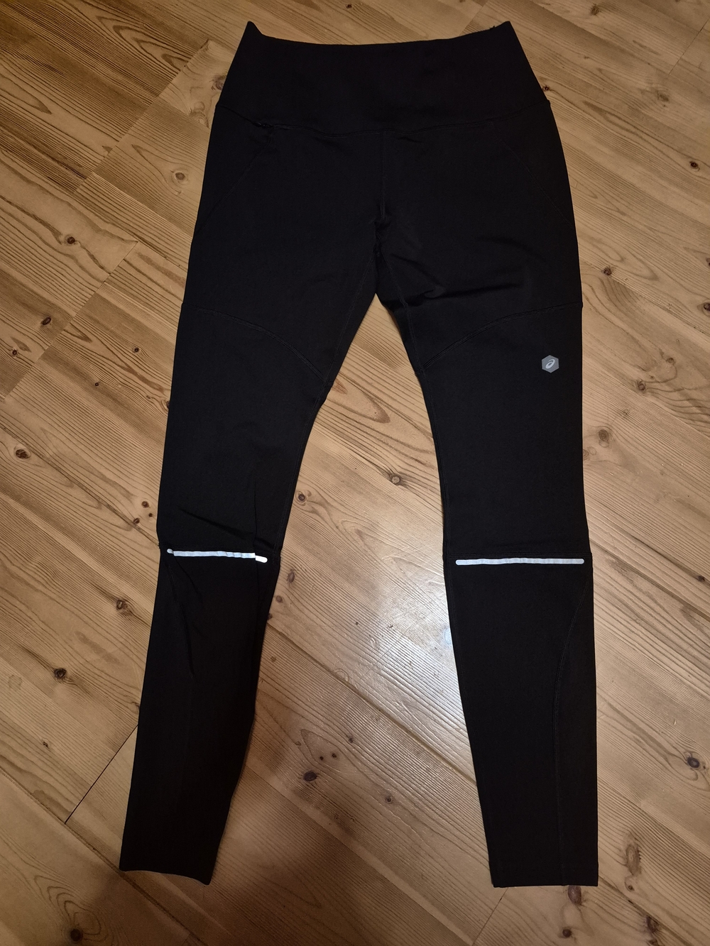 Asics Black Reflective-Trim Women's Leggings